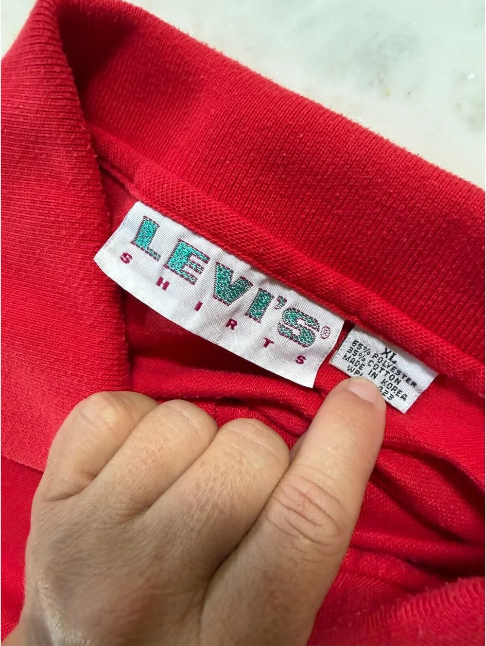Vintage Levis Shirts Red Polo Shirt Size XL